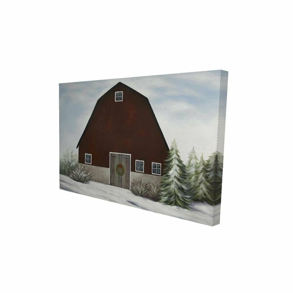 Fondo 20 x 30 in. Its Winter on the Farm-Print on Canvas FO2788327